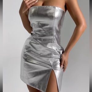 Naked Wardrobe Silver Dress